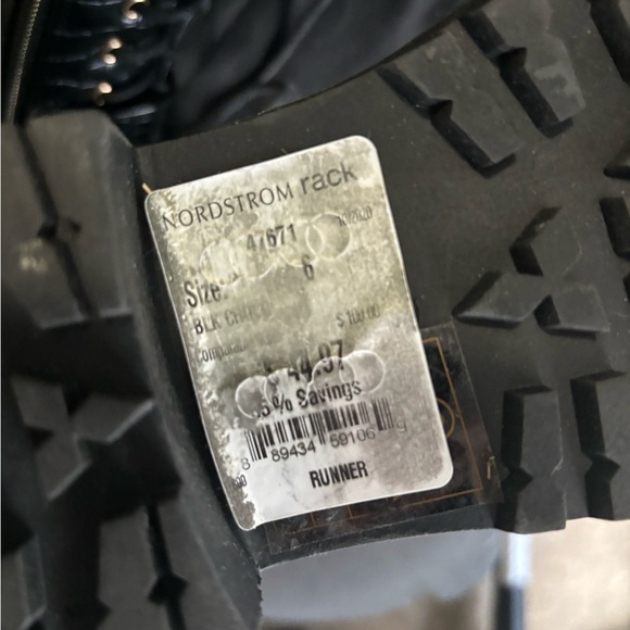 Nordstrom Rack Size 6 Black Croco Brand New Zip Up Women’s Heeled Runner Boots - Picture 15 of 16